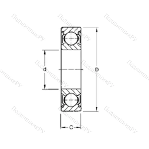 Подшипник шариковый радиальный 6805-ZZ
