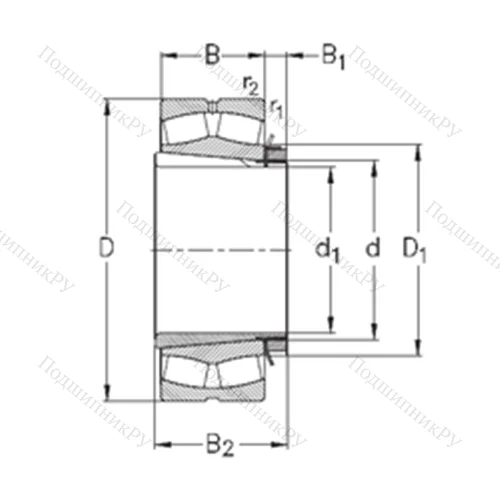 Подшипник роликовый радиальный самоцентрирующийся 22217-E-K-W 33+H 317 от производителя  NKE