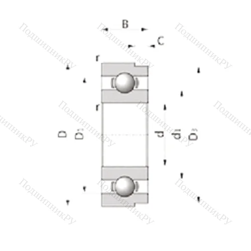 Подшипник шариковый радиальный SX 05A 52