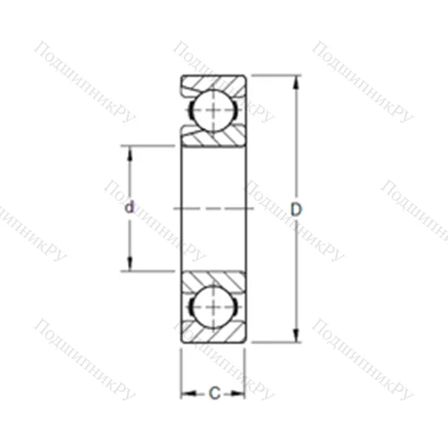 Подшипник шариковый радиальный 256W от производителя  TIMKEN