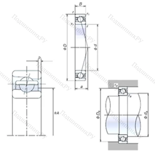 Подшипник шариковый радиально-упорный 70BNR 10X