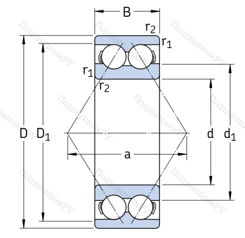 Двухрядный шариковый подшипник 3209 ATN 9/C 3 от производителя  SKF Двухрядный шариковый подшипник 3209 ATN 9/C 3 от производителя  SKF
