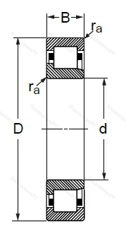 Цилиндрический роликовый подшипник 42520 C 4 (NJ 2220 C 4)