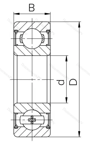 Шариковый однорядный подшипник 80124 (6024 ZZ) в Москве