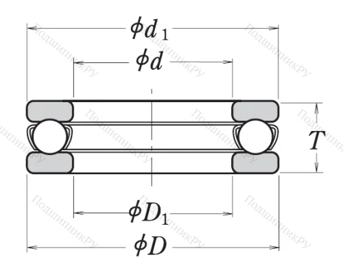 Упорный шариковый подшипник 51206 от производителя  NSK