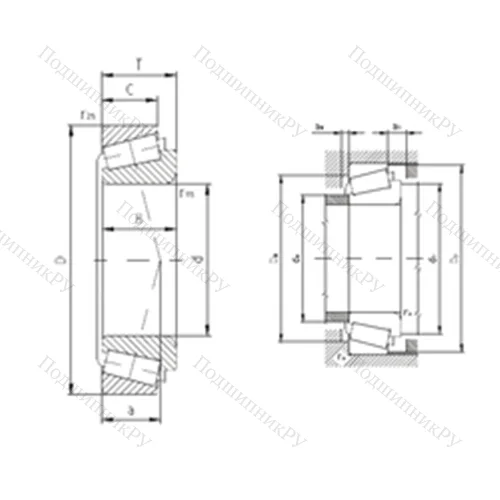 Подшипник роликовый радиально-упорный 32004AX