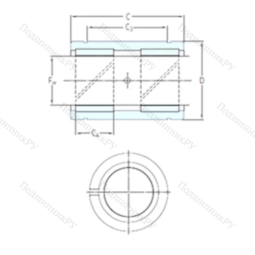 Подшипник скольжения линейный LPAR 20 от производителя  SKF