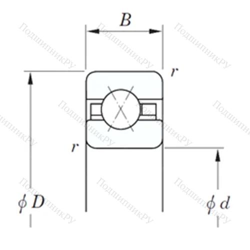 Подшипник шариковый радиально-упорный KBX 025