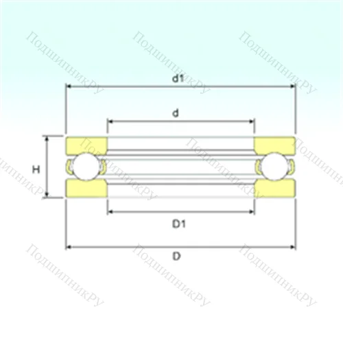 Подшипник шариковый упорный 591/850 от производителя  ISB