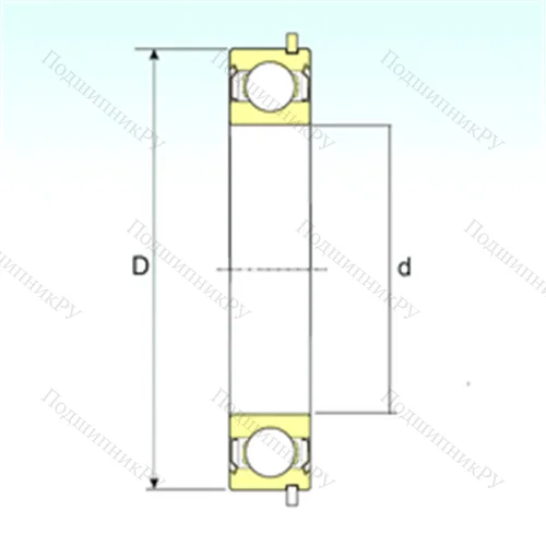 Подшипник шариковый радиальный 6206-ZZNR от производителя  ISB Подшипник шариковый радиальный 6206-ZZNR от производителя  ISB