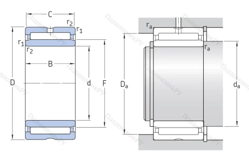 Игольчатый подшипник NA 6901 от производителя  SKF
