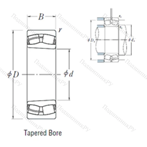 Подшипник роликовый радиальный самоцентрирующийся 21306CDKE 4 от производителя  NSK