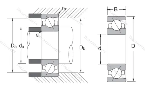 Сверхточный подшипник 7008 CTRDULP 3 от производителя  NSK Сверхточный подшипник 7008 CTRDULP 3 от производителя  NSK
