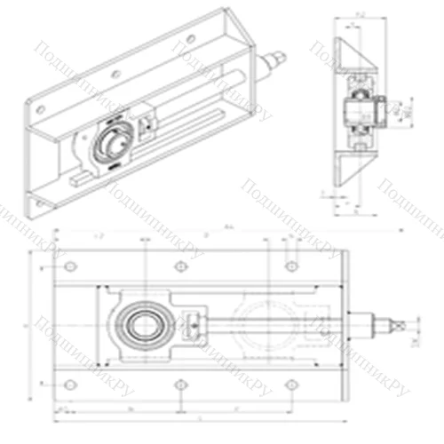 Подшипниковый узел шариковый радиальный EXT 203+WB от производителя  SNR