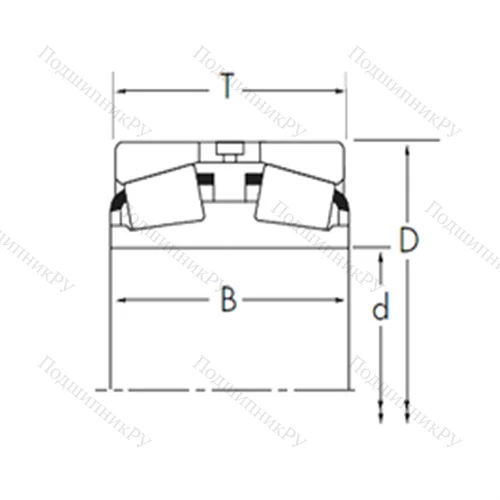 Подшипник роликовый радиально-упорный HH 221440D/HH 221410 от производителя  TIMKEN