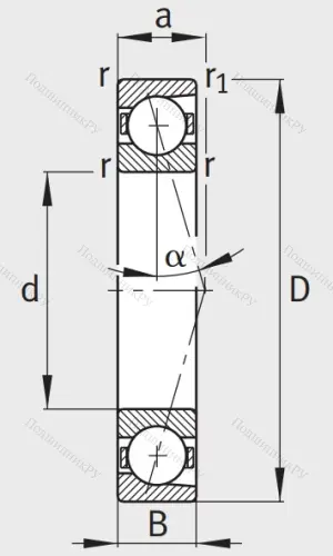 Сверхточный подшипник B 7011 CTP 4SUL от производителя  FAG