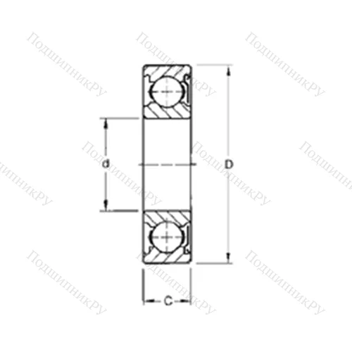 Подшипник шариковый радиальный 9102KD