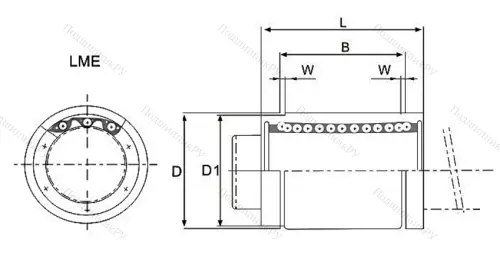 Подшипник LME 12 UU. KB 1232 UU в Москве