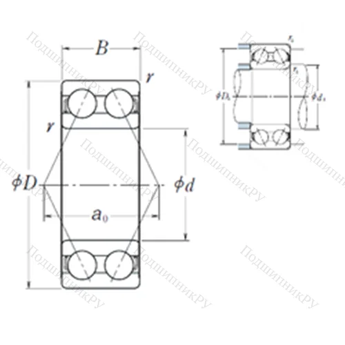 Подшипник шариковый радиально-упорный 5314