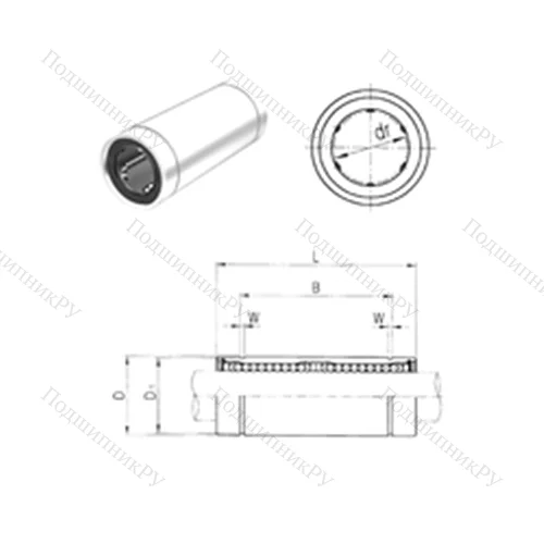 Подшипник шариковый линейный LM 16LUU от производителя  Samick