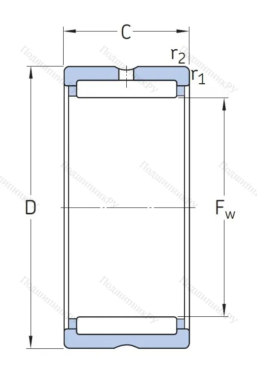 Игольчатый подшипник NK 50/25 TN от производителя  SKF