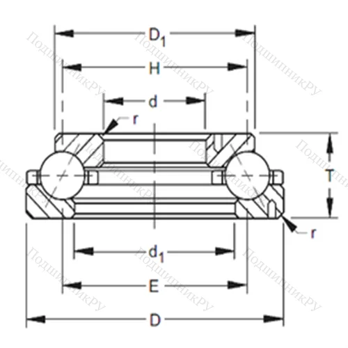 Подшипник шариковый радиально-упорный 245TVL 716