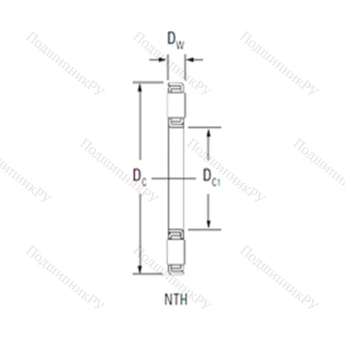 Подшипник роликовый упорный NTH-4066 от производителя  TIMKEN