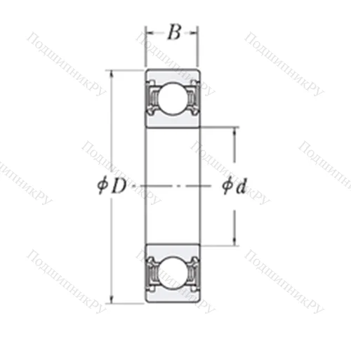 Подшипник шариковый радиальный MJ 5/8-2RS от производителя  RHP