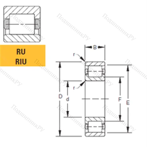 Подшипник роликовый радиальный 180RU 03