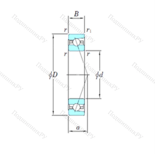Подшипник шариковый радиально-упорный 3NCHAR 018CA
