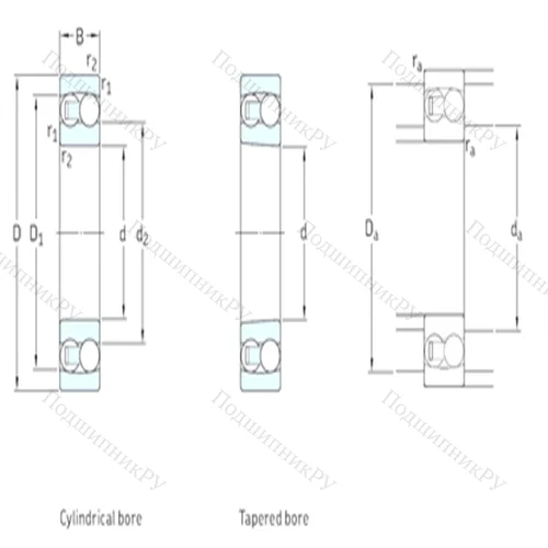 Подшипник шариковый радиальный самоцентрирующийся 127TN 9 от производителя  SKF