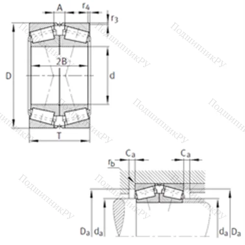 Подшипник роликовый радиально-упорный спаренный 31322-X-N 11CA-A 140-180 от производителя  FAG Подшипник роликовый радиально-упорный спаренный 31322-X-N 11CA-A 140-180 от производителя  FAG