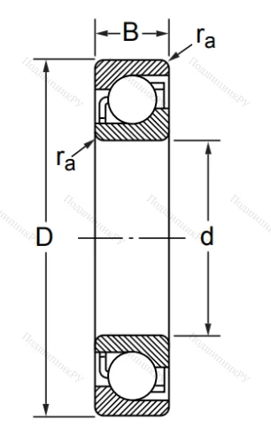 Радиально-упорный шариковый подшипник 7211 C/DT (436211 Е ГОСТ) в Москве