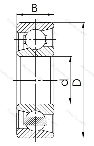 Радиально-упорный шариковый подшипник 46124 Л (7024 ACM) в Москве