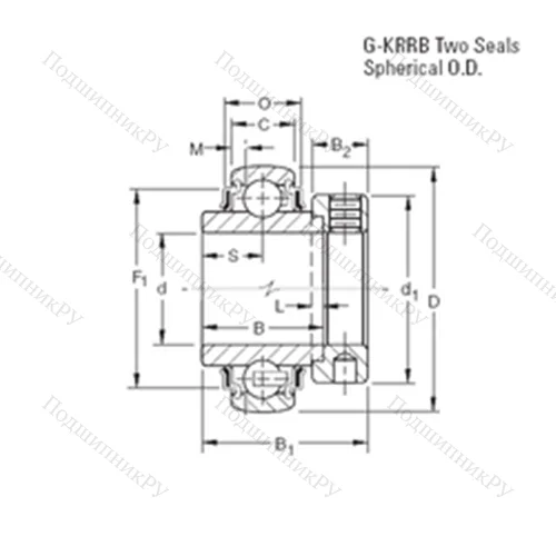 Подшипник шариковый радиальный G 1207KRRB