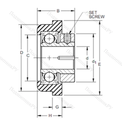 Подшипниковый узел шариковый радиальный S 1PP 73RTF от производителя  TIMKEN
