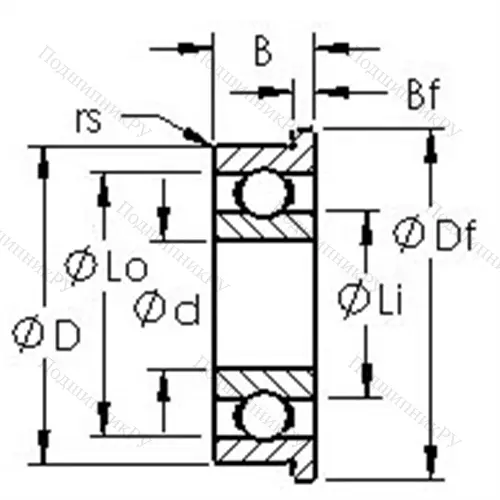 Подшипники шариковые радиальные метрическая серия из нержавеющей стали SMF 137 от производителя  AST