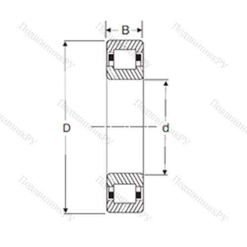 Подшипник роликовый радиальный NUP 2307 от производителя  SIGMA