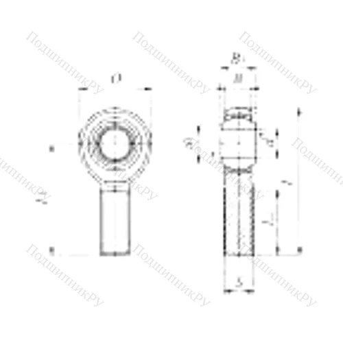 Подшипник скольжения сферический POSB 2,5 от производителя  IKO