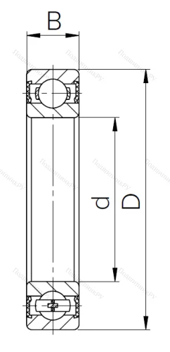 Шариковый однорядный подшипник 180112 (6012 2RS) в Москве