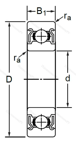 Дюймовый шариковый подшипник RMS 8 ZZ (MJ 1-2Z) в Москве
