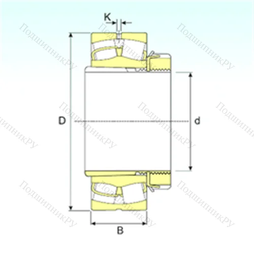 Подшипник роликовый радиальный самоцентрирующийся 22218 EKW 33+H 318 от производителя  ISB