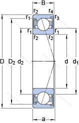 Подшипник S 7022 ACDTP/P 4B