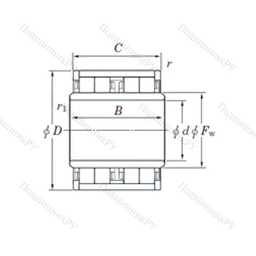 Подшипник роликовый радиальный JC 3