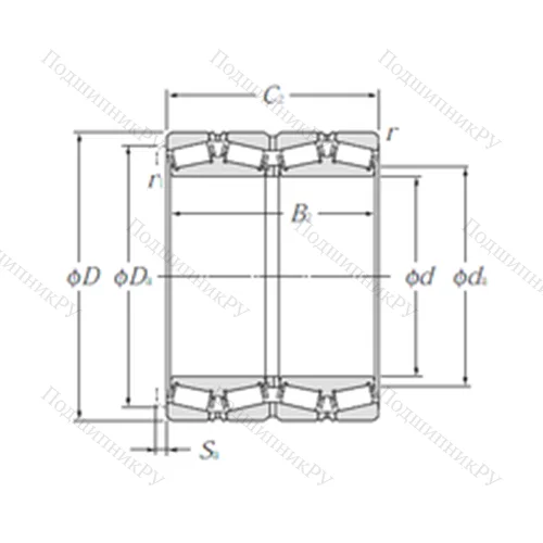 Подшипник роликовый радиально-упорный E-HM 265049D/HM 265010/HM 265010DG 2 от производителя  NTN