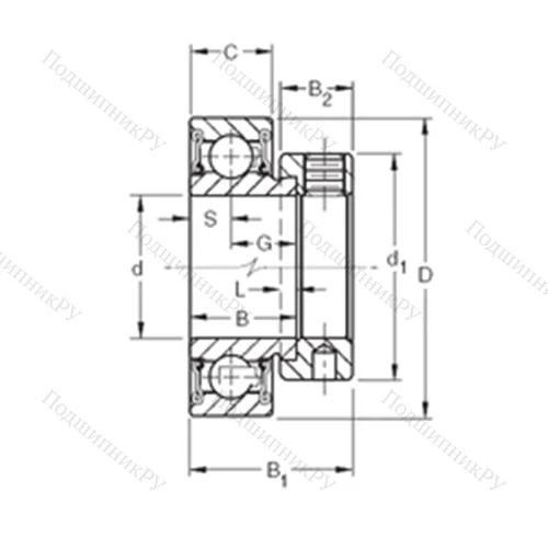 Подшипник шариковый радиальный RAE 35RR