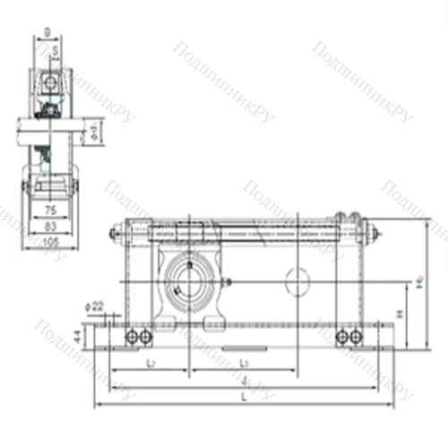 Подшипниковый узел шариковый радиальный UCTU 208+WU 900 от производителя  NACHI