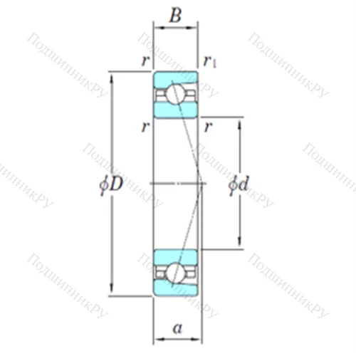Подшипник шариковый радиально-упорный 3NCHAC 922CA