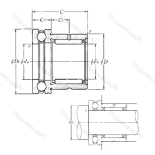 Подшипник комбинированный NKX 12T 2 от производителя  NTN