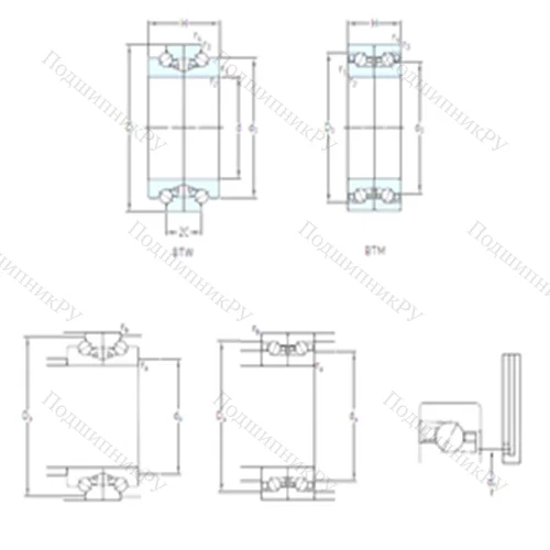 Подшипник шариковый радиально-упорный спаренный BTW 40 CTN 9/SP от производителя  SKF
